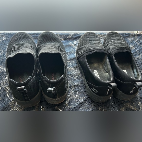 2 sparkly pairs of black sz 8.5 skechers - Picture 2 of 4